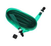 Mikikit Tuyau d'Irrigation Plat Poreux 10 M Vert PVC, Arroseur Goutte-à-Goutte Trous Latéraux, Raccord Standard 1/2 Pouce, pour Potager et Arrosage Automatique Extérieur