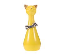 Mikikit Urne Funéraire Décorative en Céramique pour Chat Petite Boîte à Cendres Hermétique Jaune Urne Commémorative pour Animaux de Compagnie Souvenir Portable pour Maison ou Bureau