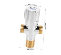 Mikikit Valve Mitigeur Double Sortie Cuivre Massif Robinet Eau Mural pour Salle de Bain Vanne Multifonction Entrée Sorties avec Double Commande Contrôle Précis Du Débit Eau