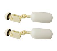 Mikikit Valves à Flotteur Contrôle Automatique Niveau d'eau Lot de 2 en Plastique Beige Accessoires pour Bol à Boire pour Abreuvoirs de Moutons et Cochons
