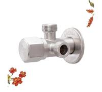 Mikikit Vanne Dangle Acier Inoxydable Robinet Dentrée à Double Sortie avec Levier Facile à Installer pour Jardin et Cuve Eau Pluie
