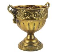 Mikikit Vase Centre de Table Pot à Fleurs Vase à Fleurs décoratif de terrasse Vintage Golden