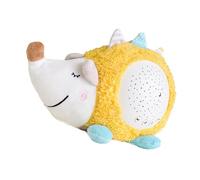Mikikit Veilleuse Musicale Projection Étoiles Bébé Peluche Hérisson 23,5 X 14,5 Cm Coton Doux Apaisant sans Pile Chambre Garçon et Filles Décoration Nuit