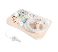 Mikikit Volant Bois Simulation Éducative pour Garçon Fille de Conduite Réaliste Bois Développement des Capacités Manuelles et Apprentissage du Code Route Cadeau pour Garçons et Filles