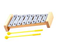 Mikikit Xylophone 8 Notes en Bois pour Garçon et Filles Baguettes Doubles, Instrument de Percussion Éducatif, Musical pour Éveil Auditif et Apprentissage des Gammes, Salle de Jeux