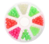 Mikinona 1 Boîte Perles de Lumineuses Fluorescentes Résistantes Plastique Glow in The Dark Accessoires Polyvalents pour Leurres Eau Douce et Salée Boîte Assortiment