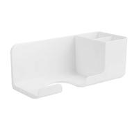 Mikinona 1 Ensemble Support Mural pour Sèche Étagère de Rangement pour Salle de Bain Organisateur Pratique et Simple pour Coiffeuses et Dresser Compatible Plupart Sèches Couleur Blanche