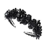 Mikinona 1 Pièce Bandeau Unique Accessoire de Mariage Élégant et Pratique pour Dances et Événements Spéciaux Noir