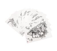 Mikinona 1 Pièce Beaux Décalcomanies De Tatouage temporaires Autocollant Floral Fleur Faux Tatouage Stickers Roman Corps Stickers Black Papier