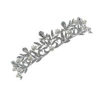 Mikinona 1 Pièce couronne de perles Mariage coiffe de couronne de strass coiffure femme ne de strass pour femmes cheveux de la mariée coiffe en Bandeau de alliage