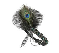 Mikinona 1 Pièce Diadème Élégant Plumes Vertes pour Fête Accessoire de Costume Femme pour Mariages et Événements Spéciaux