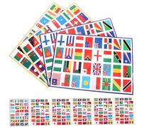 Mikinona 10 Feuilles Autocollants de Drapeaux Décoratifs Autocollants Visage Football Stickers Corps Amovibles Motifs Variés pour Fête et Scrapbooking