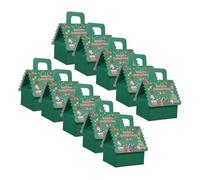 Mikinona 10 Pièces Boîtes Bonbons Noël Carton Forme Maison Style Européen pour Biscuits et Desserts Coffrets Festifs Esprit Noël Cadeau et Décoration Élégante