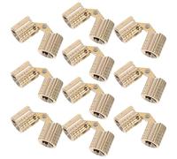 Mikinona 10 Pièces Charnières Baril Invisibles Cuivre Massif Ouverture Charnières Cachées pour Boîtes à Bijoux Coffrets Souvenirs et Meubles de Bricolage