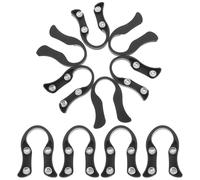 Mikinona 10 Pièces Coupe-capsule pour Vin Noir Magnétique en Acier Inoxydable Design Abs, Outil Solide pour Fêtes Intérieures et Usage Quotidien