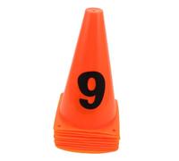 Mikinona 10 Pièces Football Training Cones Numbered Plastic Agility Markers for Soccer Basketball Practice Weather Resistant Small Practice Cones for Sports Training
