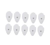 Mikinona 10 pièces Household Physiotherapy Pads With Snap Connector Silicone Electrodes For Muscle Stimulators Flexible And Comfortable Relief Patches