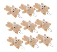 Mikinona 10 Pièces Mini Ours Peluche Porte Clés DIY Figurines Oursonnes Miniatures Colorées Décorations Légères pour Sac à Dos et Sac à Main