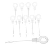 Mikinona 10 pièces Outil de Nettoyage pour Vidange Réfrigérateur Tige Plastique Perforée Anti-bouchon Protection Anti-débordement Accessoire Entretien Congélateur et Cuisine