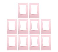 Mikinona 10 Pièces Paper Folding Flower Boxes With Handle Decorative Floral Packaging For Bouquets Valentine Day Flower Carrying Boxes For Florists