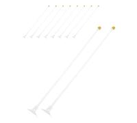 Mikinona 10 Pièces Porte Drapeau de Voiture Base Adhésive en Plastique et Mât en Polyester, Motif Vif et Ne Décolorant Pas, pour Décoration Extérieure et Pelouse