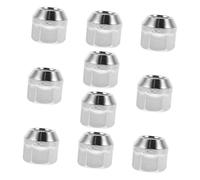 Mikinona 10 Pièces Set de Écrous de Roue Chromés Acorn Diamètre Petit Écrous de Moyeu Ouverts Filetés Durables pour Modification Automobile