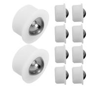 Mikinona 10 Pièces Swivel Ball Casters Stainless Steel Bearings Smooth Rolling Transfer Wheels Lightweight For Furniture Equipment And Storage Boxes