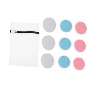 Mikinona 10 Pièces tampon démaquillant make up kit pads demaquillant démaquillants lingette demaquillante lavable choux démaquillants de maquillage durables fibre de bambou