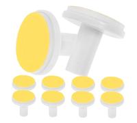 Mikinona 10 Pièces Tête De Meulage Broyeur Sable Filer Remplacement Plat Seulement Coupeur Naturel Fraises Clou Polisseuses Ongle Disque Déposer Doigt Jaune Papier De Verre