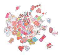 Mikinona 100 Pièces Autocollants Amour Étanche pour Saint-valentin Stickers Décoratifs Cartoon pour Valise Ordinateur Carnet DIY Voyage
