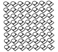 Mikinona 100 Pièces Étiquette Signalisation Bouton Poussoir Plastique Cadre Identification Interrupteur Étanche pour Panneau Électrique Industriel et Armoire Publique Lot de Noir
