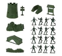 Mikinona 100 pièces Figurines Soldats Plastique Tenue Camouflage Militaire Garçon Fille Jeu de Rôle Développement Coopération et Concentration