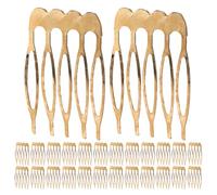 Mikinona 100 Pièces Peignes à Cheveux Dorés Dents pour Création DIY Accessoires de Mariage Peignes pour Couronnes et Headpieces Femmes Coiffure Noces
