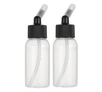 Mikinona 10Pièces Bouteilles de Portions Lot de Flacons Réutilisables pour Airbrush Transparent Étanches et Pratiques
