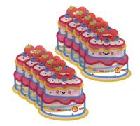 Mikinona 10pièces Lot de Sachets à Bonbons pour Anniversaire Garçon Fille Sacs Refermables Plastique avec Motif Gâteau pour Fêtes École ou Goûters