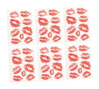 Mikinona 12 Pièces Autocollant De Décorations Corporelles Art Du Visage Autocollant De Tatouage Temporaire Saint Valentin Jolis Autocollants De Tatouage Temporaire Autocollants Temporaires