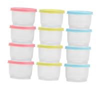 Mikinona 12 Pièces Boîte Conservation Alimentaire Garçon Fille Micro Ondes Sûre sans Odeur Compacte pour Repas Infantile Stockage Purée Snack Couleur
