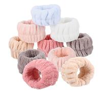 Mikinona 12 Pièces Bracelet De Lavage Visage pour Nettoyage Quotidien sans Fuite avec Élastique Confortable pour Soins Douche Sport Femmes Filles