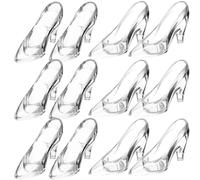 Mikinona 12 pièces Figurines Chaussures Talons Hauts Cristal Transparentes Décorations Miniatures Élégantes pour Maison Bureau Cadeaux