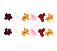 Mikinona 12 pièces Hawaiian Flower Hair Clips Simulated Plumeria Tropical Hair Decoration For Weddings Beach Parties Couleur Aléatoire Couleur Aléatoire