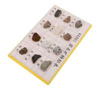 Mikinona 12 Pièces Kit de Minéraux et Roches Spécimens pour Laboratoire et Salle de de Géologie Compact et Portable Échantillons avec Textures Identifiables pour Collection et Affichage