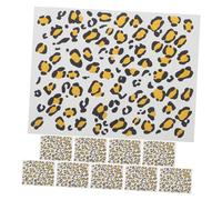 Mikinona 12 Pièces Lot de 12 Tatouages Temporaires Léopard Hydrographiques Imperméables à Paillettes, Autocollants Corporels Réalistes Hypoallergéniques pour Visage, Bras et Jambes, pour