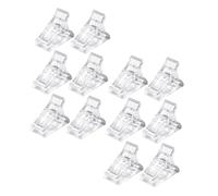 Mikinona 12 Pièces Outil De Fixation De Bout D'ongle Pinces D'extension D' Clou Gel à Pinces à Manucure Clip Pour Manucure à Outil De Manucure Gigogne Plastique