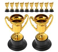 Mikinona 12 Pièces Trophées Miniatures pour Garçon Fille Petites Coupes Plastique Légères et Colorées Récompenses pour Jeux Fêtes et Compétitions Scolaires Prix de Victoire Amusants et