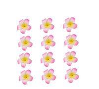 Mikinona 12pièces Épingles à Cheveux Fleur Style Plumeria Décoration De Cheveux Simulation Pour Fille Et Femme Lot De Rose
