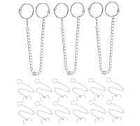 Mikinona 15 Pièces Chaînes Suspendues Métalliques avec Crochets pour Panneaux de Stationnement Chaînes de Suspension Acier pour Gestion Rapide et Identification Facile des Espaces de