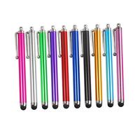 Mikinona 15pièces Stylet Capacitif pour Écran Tactile Stylet pour Tablette Et Smartphone Outil Écriture avec Pointe Caoutchouc Corps Métal Polie Lot de Couleurs Mélangées