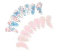 Mikinona 16 Pièces Guzheng Nails Set Double-sided Curved Thick Resin Finger Picks Large Reusable For Beginners And Professionals Performance With Unique And Colors