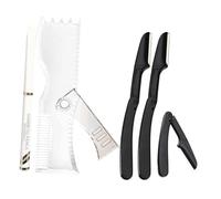 Mikinona 1ensemble Set De De Barbe Pliables Portables Rasoirs Et Crayon De Marquage Pour Entretien Et Durable