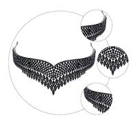 Mikinona 1pc Vintage Bridal Crown Head Decoration Coiffure De Mariage Pour Dame (noir)